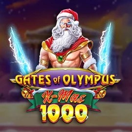 Gates of Olympus Xmas 1000 online game logo by Pragmatic Play on sskyhills.com