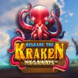 Release the Kraken Megaways logo by Pragmatic Play at SkyHills Casino