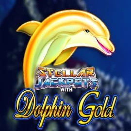 Dolphin Gold with Stellar Jackpots logo by Lightning Box Game at SkyHills Casino